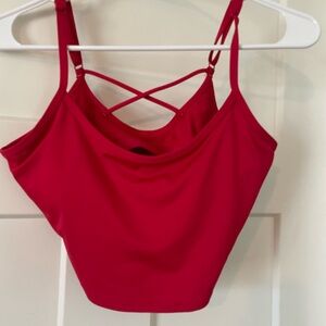PINK Active Red Strappy sports bra